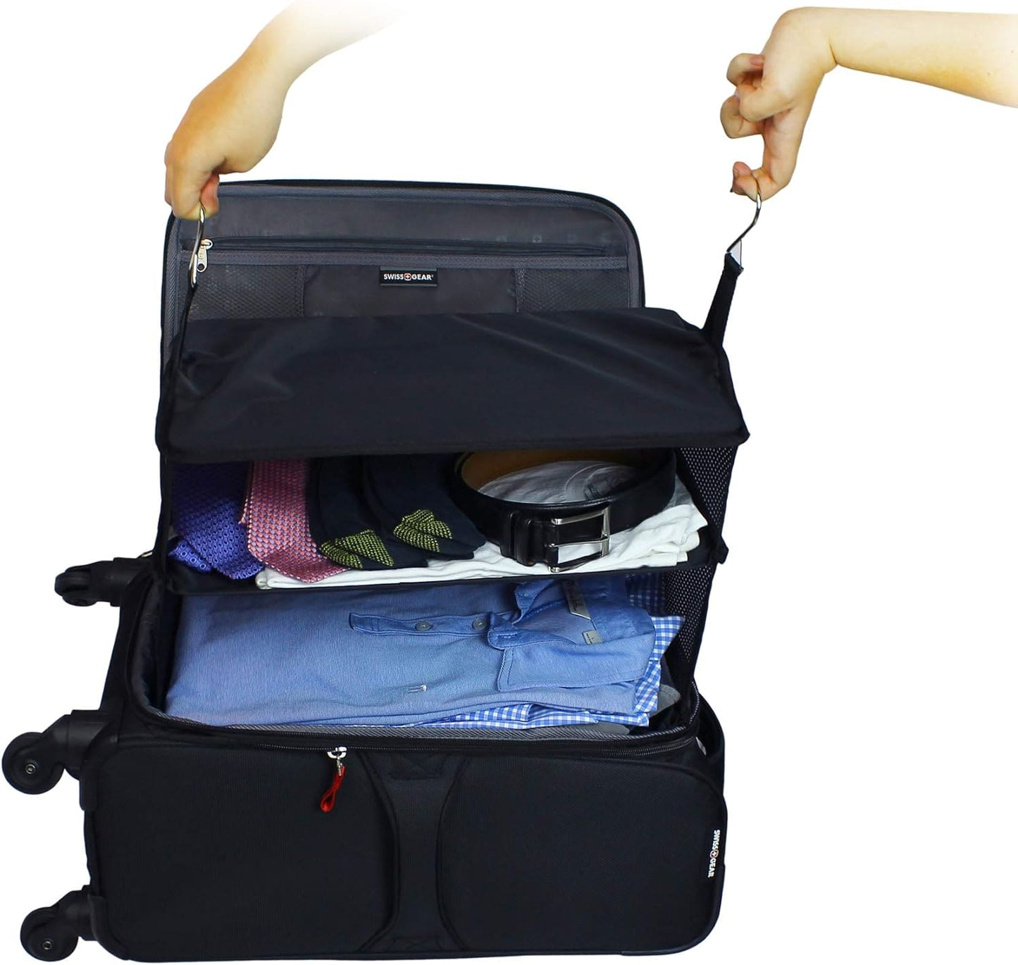 Portable Hanging Travel Shelves, Packing Organizer for Luggage.