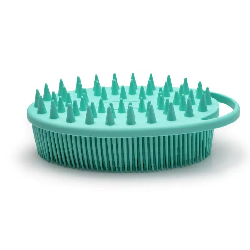 Upgrade 2 in 1 Bath and Shampoo Body Brush, Silicone Exfoliating Body Scrubber for Use in Shower, Premium Silicone Loofah, Head Scrubber, Scalp Massager, Easy to Clean